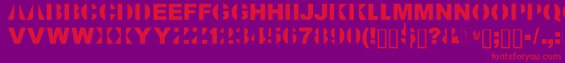 KillAllFonts Font – Red Fonts on Purple Background