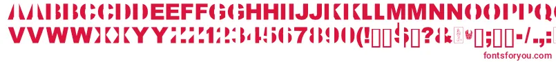 フォントKillAllFonts – 白い背景に赤い文字