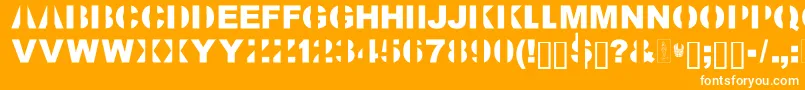 KillAllFonts Font – White Fonts on Orange Background