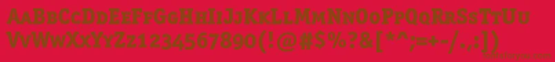 More about Officinaserifextraboldscc Font Officinaserifextraboldscc Font – Brown Fonts on Red Background