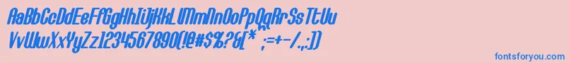 CallieMaeBoldItalic Font – Blue Fonts on Pink Background