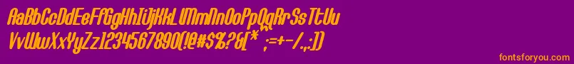 CallieMaeBoldItalic Font – Orange Fonts on Purple Background