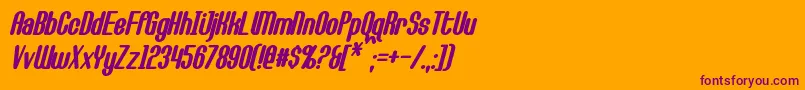 CallieMaeBoldItalic Font – Purple Fonts on Orange Background