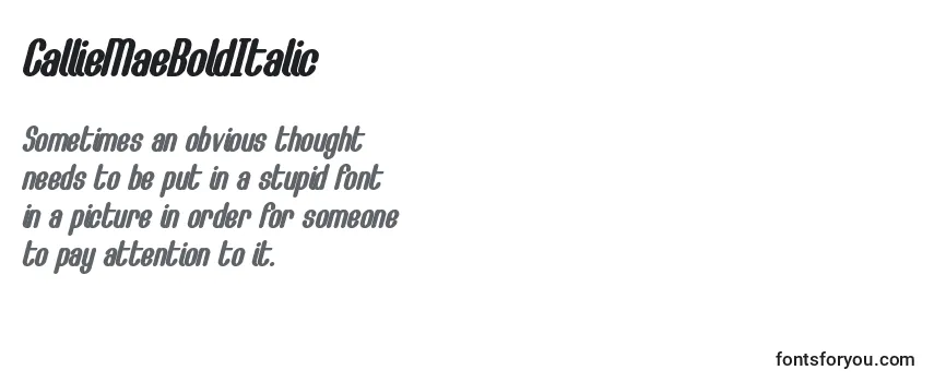 CallieMaeBoldItalic-fontti