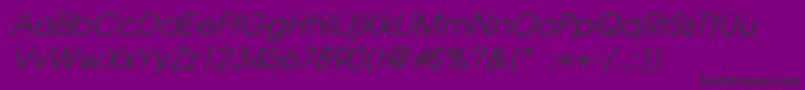 Avantgarde ffy Font – Black Fonts on Purple Background