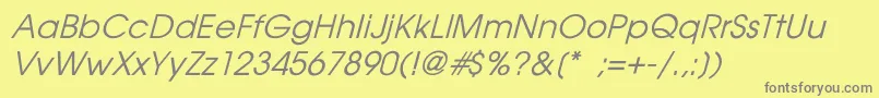 Police Avantgarde ffy – polices grises sur fond jaune