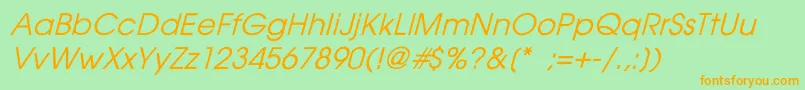 Police Avantgarde ffy – polices orange sur fond vert