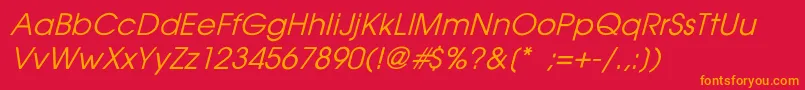 Avantgarde ffy Font – Orange Fonts on Red Background