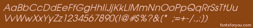 Avantgarde ffy Font – Pink Fonts on Brown Background