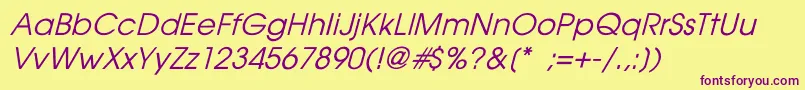 Avantgarde ffy Font – Purple Fonts on Yellow Background