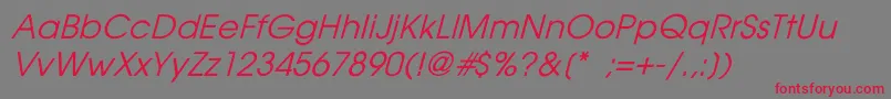 Avantgarde ffy-Schriftart – Rote Schriften auf grauem Hintergrund