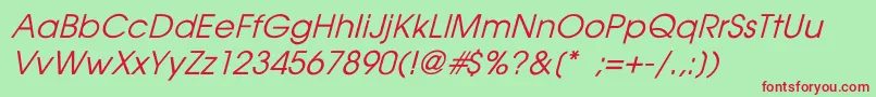 Avantgarde ffy Font – Red Fonts on Green Background