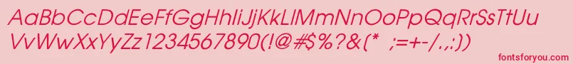 Avantgarde ffy-Schriftart – Rote Schriften auf rosa Hintergrund