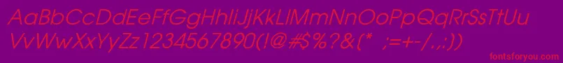 Avantgarde ffy Font – Red Fonts on Purple Background