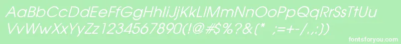 Avantgarde ffy Font – White Fonts on Green Background