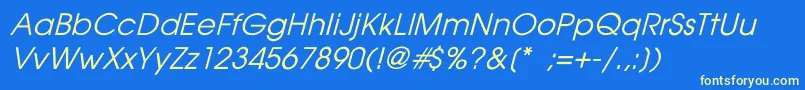 Avantgarde ffy Font – Yellow Fonts on Blue Background