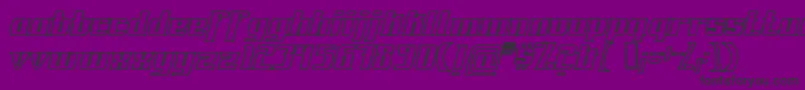 Fontout-Schriftart – Schwarze Schriften auf violettem Hintergrund