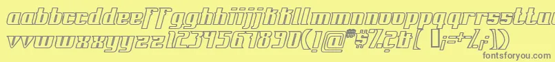 Fontout Font – Gray Fonts on Yellow Background