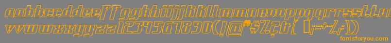 Fontout Font – Orange Fonts on Gray Background
