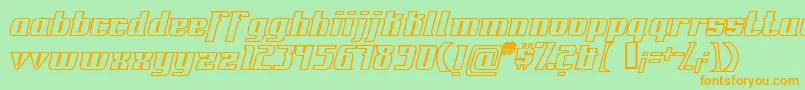 Шрифт Fontout – оранжевые шрифты на зелёном фоне