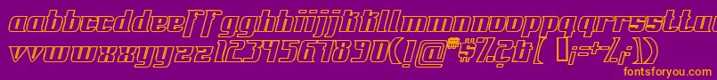Fontout-fontti – oranssit fontit violetilla taustalla