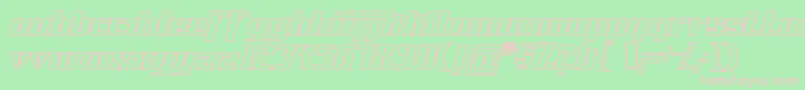 Fontout Font – Pink Fonts on Green Background