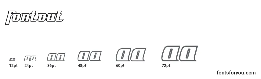 Размеры шрифта Fontout
