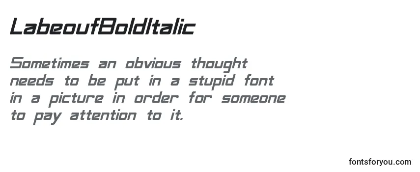 LabeoufBoldItalic Font