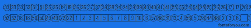 CatalognumbersRegularDb Font – Black Fonts on Blue Background