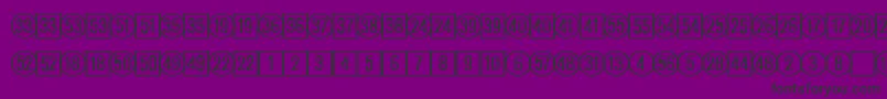 CatalognumbersRegularDb Font – Black Fonts on Purple Background