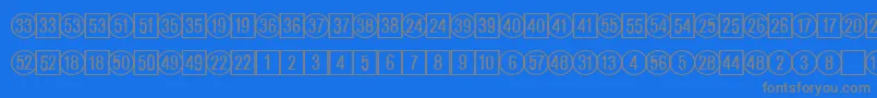 Шрифт CatalognumbersRegularDb – серые шрифты на синем фоне
