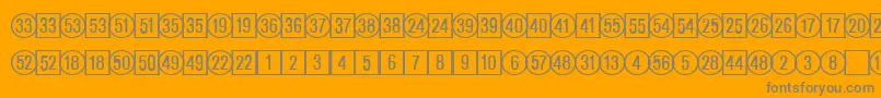 CatalognumbersRegularDb Font – Gray Fonts on Orange Background