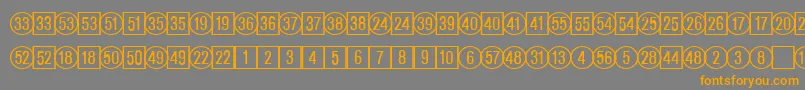 fuente CatalognumbersRegularDb – Fuentes Naranjas Sobre Fondo Gris