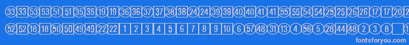 フォントCatalognumbersRegularDb – ピンクの文字、青い背景