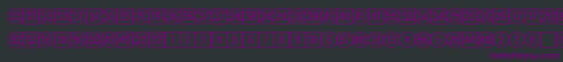 Czcionka CatalognumbersRegularDb – fioletowe czcionki na czarnym tle