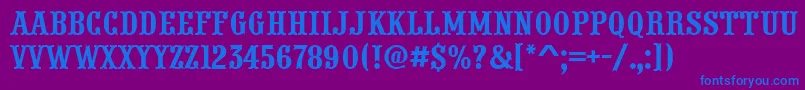 APresentumnr Font – Blue Fonts on Purple Background