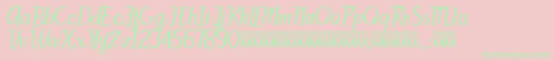 PattySans Font – Green Fonts on Pink Background