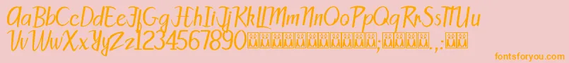 PattySans Font – Orange Fonts on Pink Background