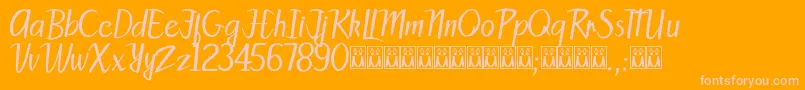 PattySans Font – Pink Fonts on Orange Background