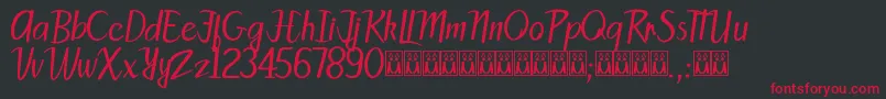PattySans Font – Red Fonts on Black Background