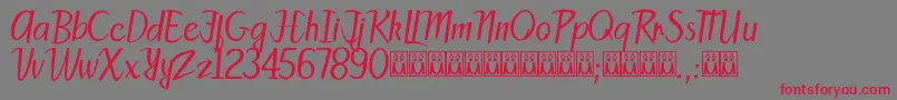 PattySans Font – Red Fonts on Gray Background