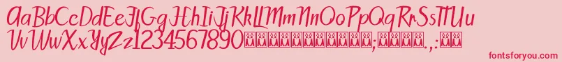 PattySans Font – Red Fonts on Pink Background