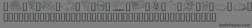 フォントGeHolidaySampler – 黒い文字の灰色の背景