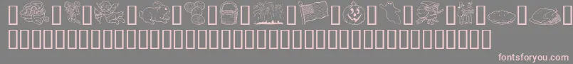GeHolidaySampler-Schriftart – Rosa Schriften auf grauem Hintergrund