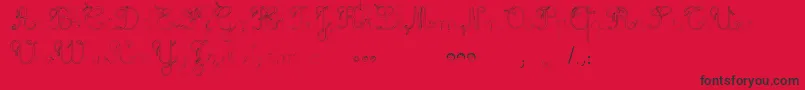 fuente MaternellecolorTraceCursive3 – Fuentes Negras Sobre Fondo Rojo