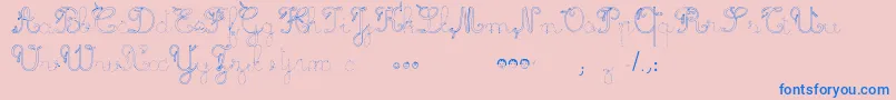 fuente MaternellecolorTraceCursive3 – Fuentes Azules Sobre Fondo Rosa
