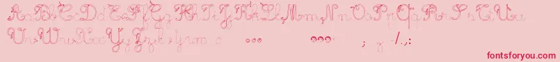 Подробнее о шрифте MaternellecolorTraceCursive3 Шрифт MaternellecolorTraceCursive3 – красные шрифты на розовом фоне