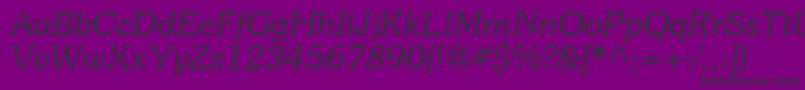 SouvienneItalic Font – Black Fonts on Purple Background