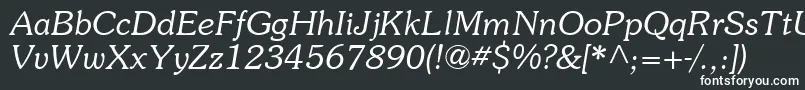 Шрифт SouvienneItalic – белые шрифты на чёрном фоне