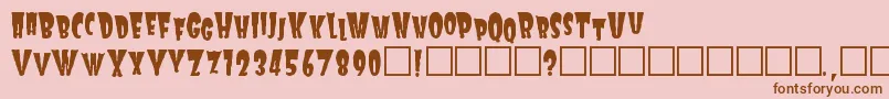 Frankie Font – Brown Fonts on Pink Background